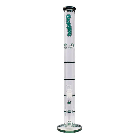 Teal Ganjavibes Honeycomb 24 Inches Four Disk Percolator Glass Bong By Irie Vibes Series - Bongs