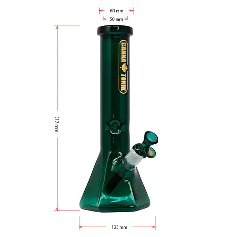 Teal Hexagonal 12 Inches Bong By Cannatonik - Bongs