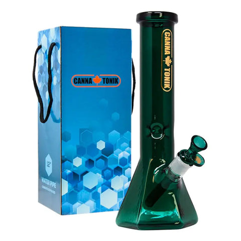 Teal Hexagonal 12 Inches Bong By Cannatonik - Bongs