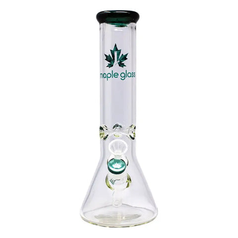 Teal Maple Glass Ice Catcher 12 Inches Glass Bong - Bongs