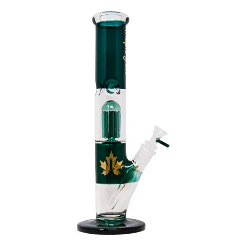 Teal Maple Glass Tree Percolator Bong 13 Inches - Bongs