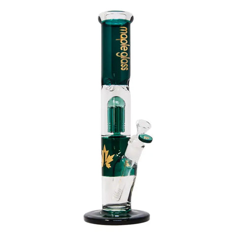 Teal Maple Glass Tree Percolator Bong 13 Inches - Bongs