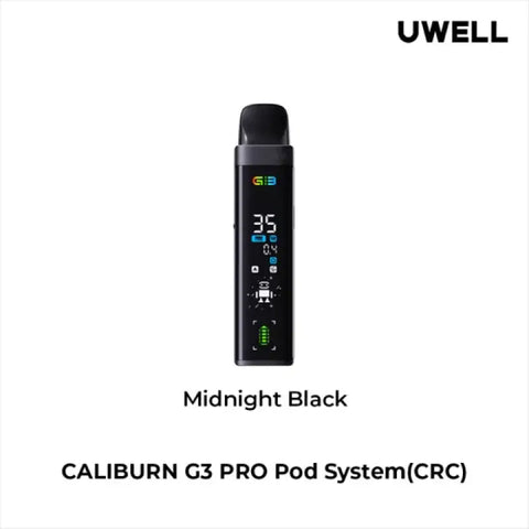 Uwell Caliburn G3 Pro Open Pod Kit 2mL - Midnight Black - Vapourizers