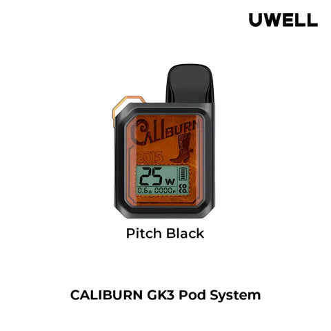 Uwell Caliburn GK 3 - Pitch Black - Vapourizers