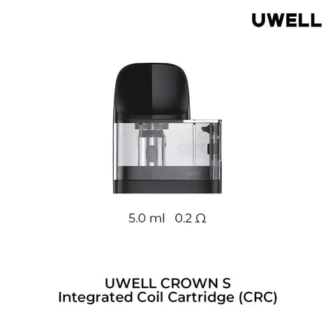 Uwell Crown S Replacement Pods 2/PK - 0.2 Ohm - Empty Pods