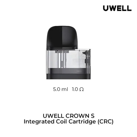 Uwell Crown S Replacement Pods 2/PK - 1.0 Ohm - Empty Pods