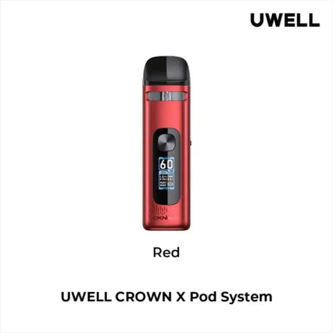 Uwell Crown X Open Pod Kit 3.3mL - Red - Vapourizers