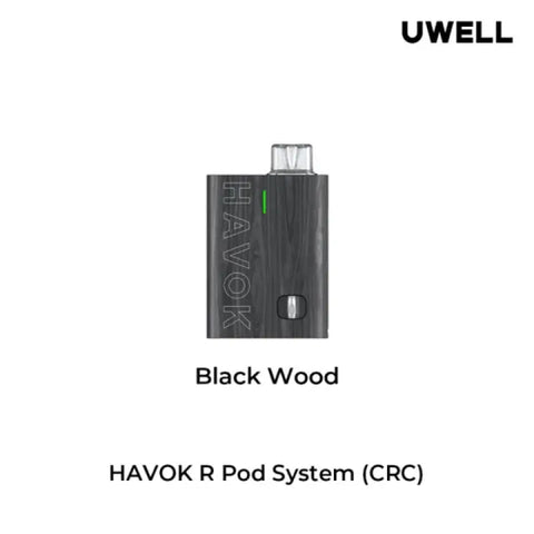 Uwell Havok R Open Pod Kit 2mL - Black Wood - Vapourizers