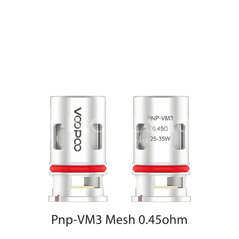 Voopoo Pnp Coils (Fits VinciDrag Baby Tank) 5PK - VM3-0.45 Ohm - Coils