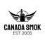 A winged vaping device logo with ’CANADA SMOK EST 2005’’ text beneath it.