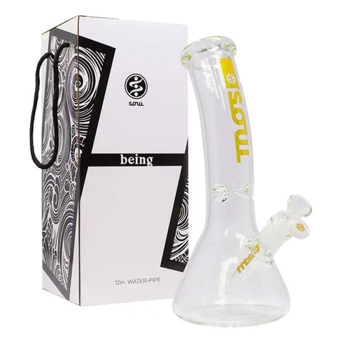 Yellow Being Series 12 Inches Premium Bong by Soul Glass - Bongs