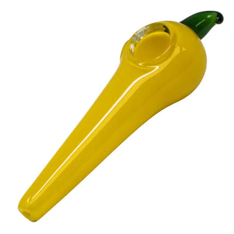 Yellow Chilly Glass Pipe 5 Inches - Pipes