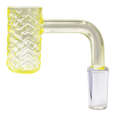 Yellow Deep Carving 14mm Male Quartz Banger - Bongs