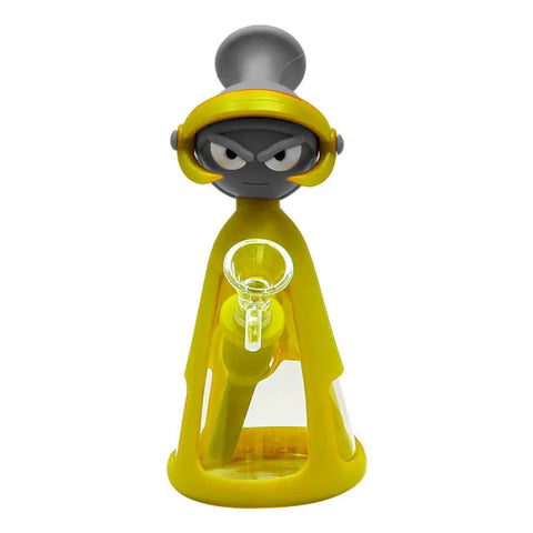 Yellow Marvin the Martian 7 Inches Silicone Bong - Bongs