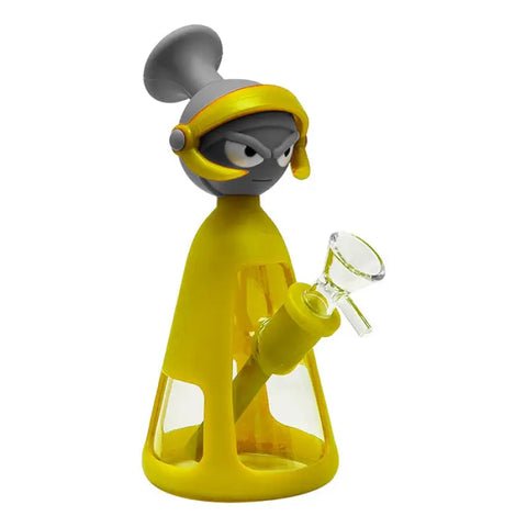 Yellow Marvin the Martian 7 Inches Silicone Bong - Bongs